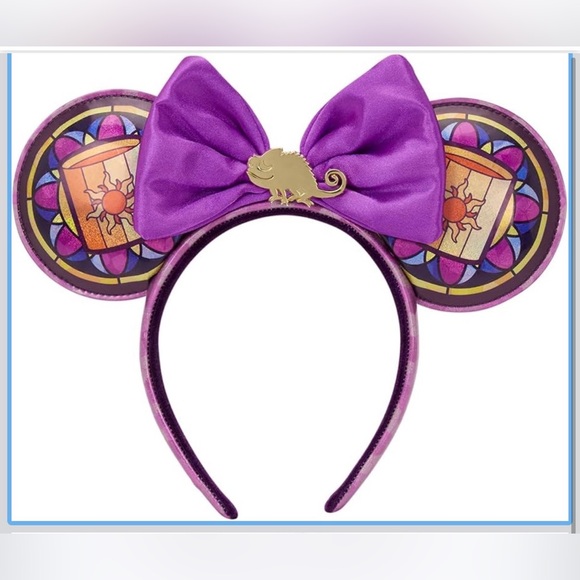 Loungefly Disney Princess Stained Glass Rapunzel Tangled Backpack and Ears NWT - Picture 7 of 10